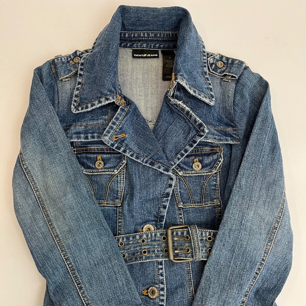 DKNY Jeans Denim Jacket with Belt